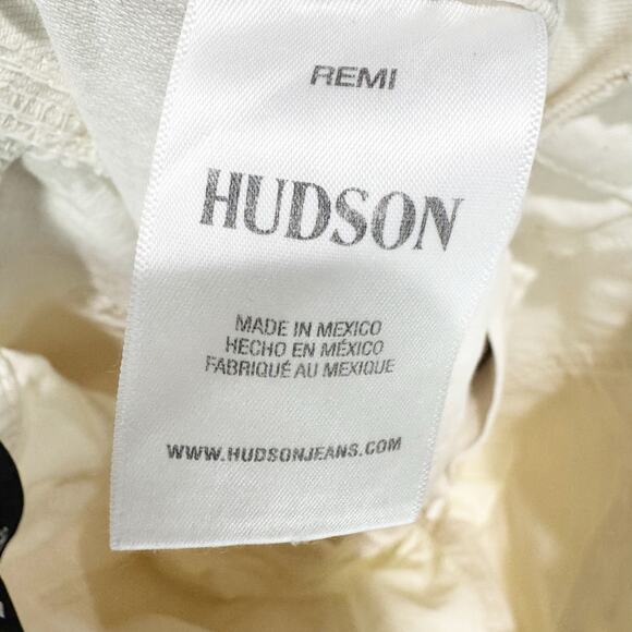 Hudson Remi High-Rise Stretch Straight-Leg Ankle Jeans Ecru Size 30 NWT - Picture 12 of 13